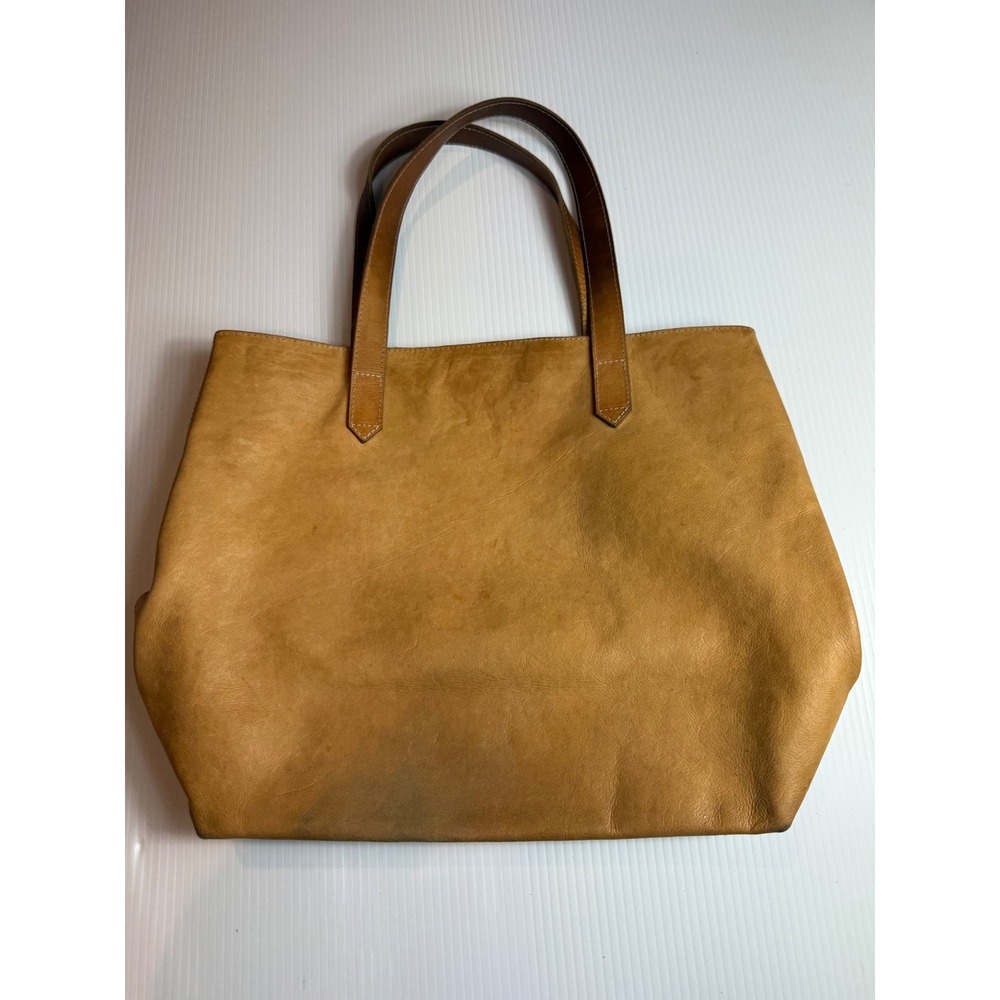 Madewell Transport Tote English Saddle Tan Leather‎ Shoulder Bag Large G1263 - Picture 6 of 16